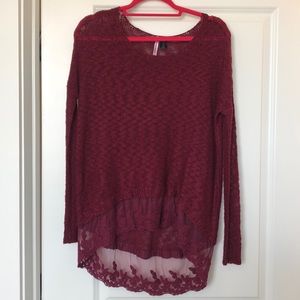 Maroon long sleeve sweater